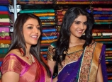 Kajal & Deeksha at Kalamandir Hanamkonda Store Launch Photos