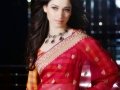 Tamanna-Hot-in-Red-Transparent-Saree