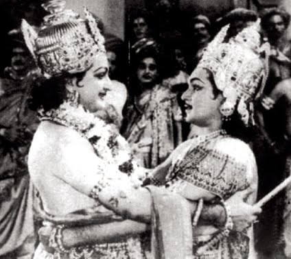 With NTR as Arjuna in Krishnarjuna Yuddham