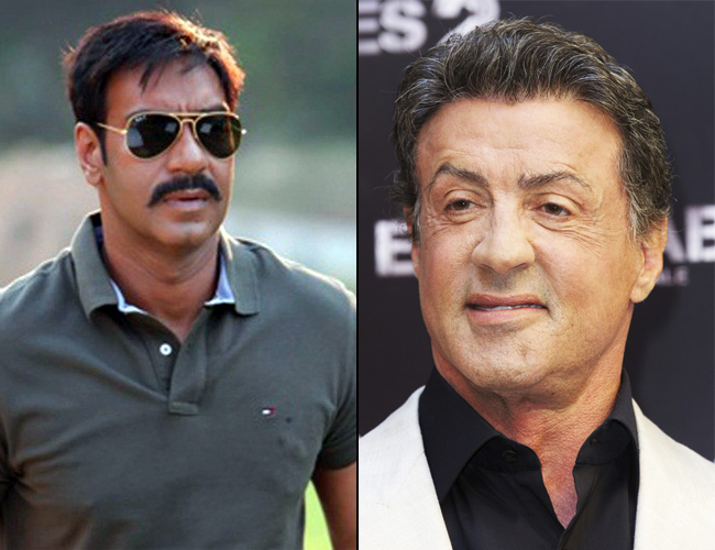 ajay devgn fights with sylvester stallone
