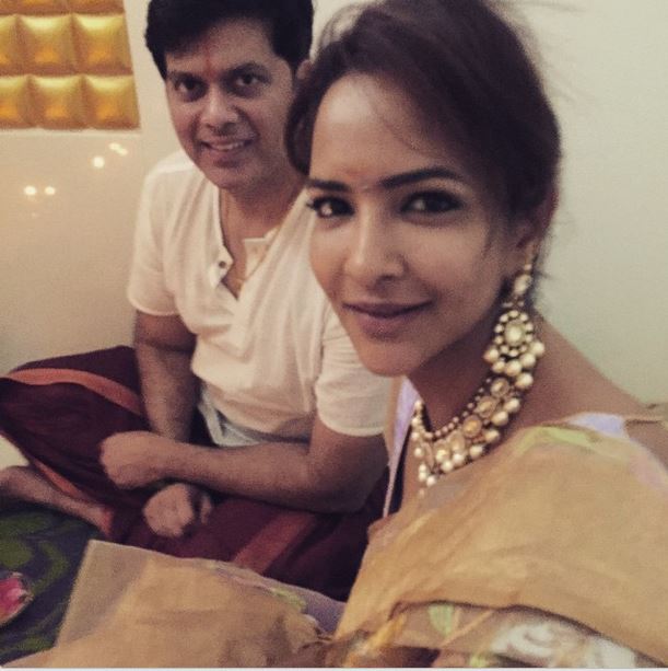 Manchu Lakshmi Pooja Room Selfie