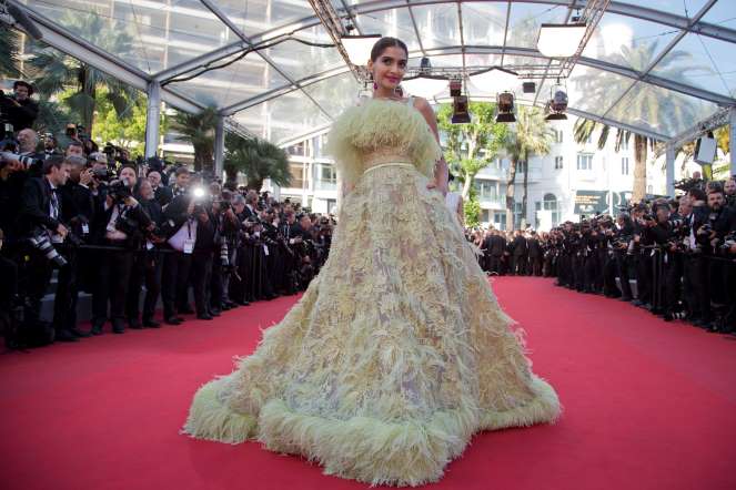 Sonam on Red Carpet at 2015 Cannes