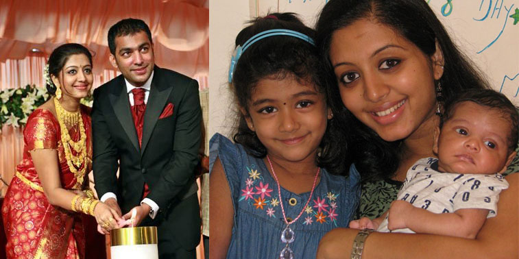 Na Autograph heroine Gopika with her husband and their children