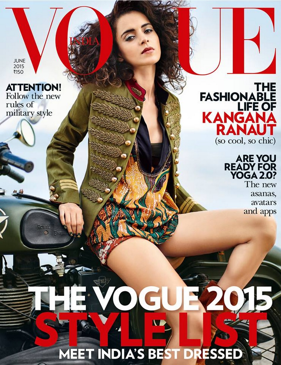 Kangana Ranaut Hot on Vogue June 2015 Cover