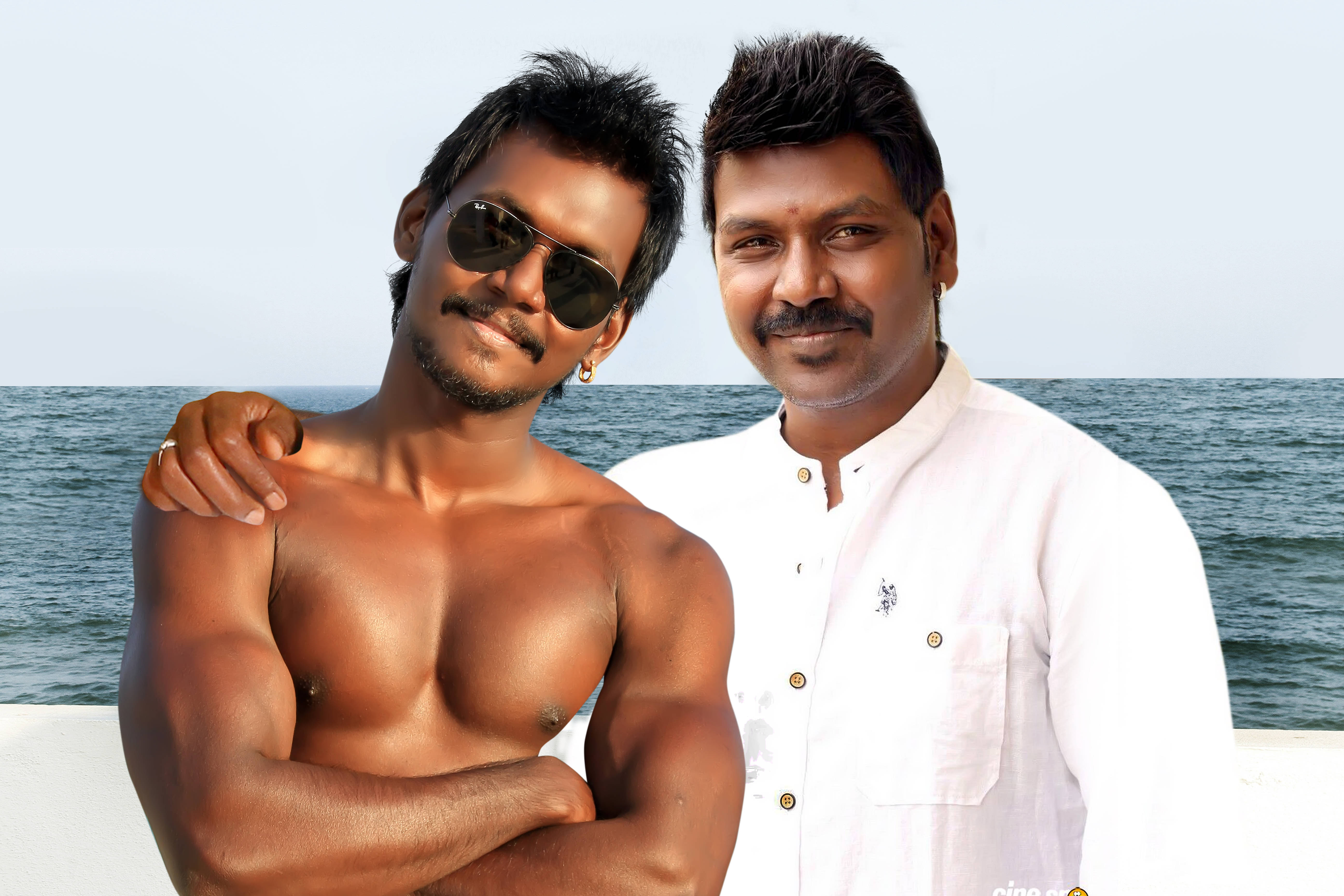 Raghava Lawrence with his brother Elevin