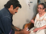 NBK Meets 90 Year Old Fan Vijaya