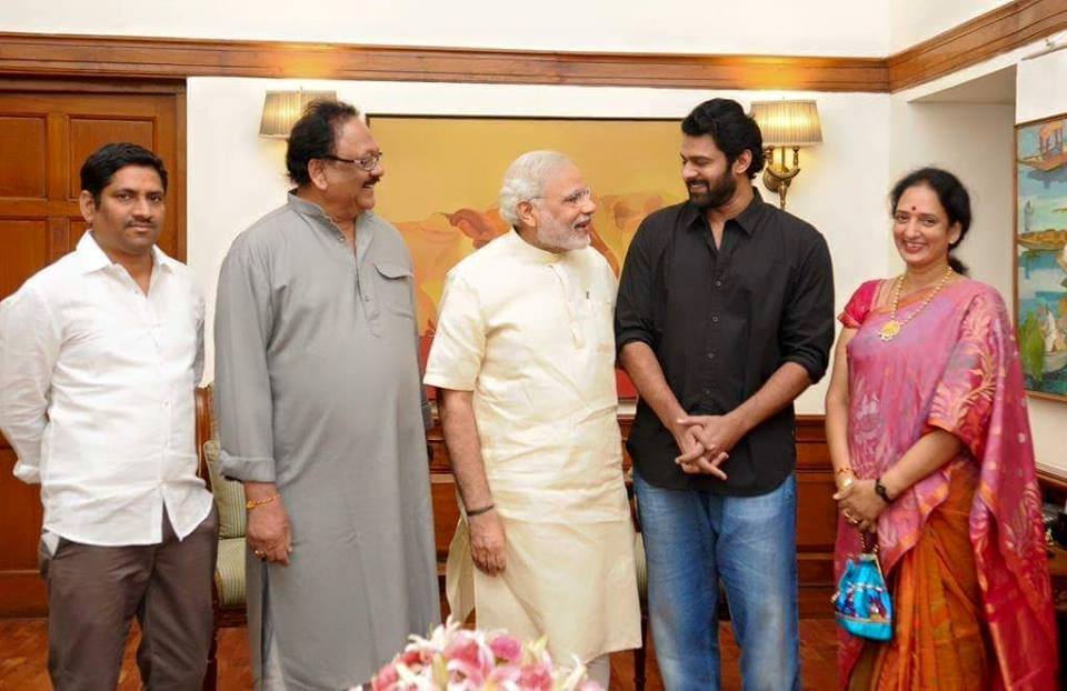 Prabhas and Krishnam Raju meets Modi