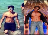 Aaryan and Shah Rukh abs
