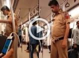 Drunk cop in Delhi metro