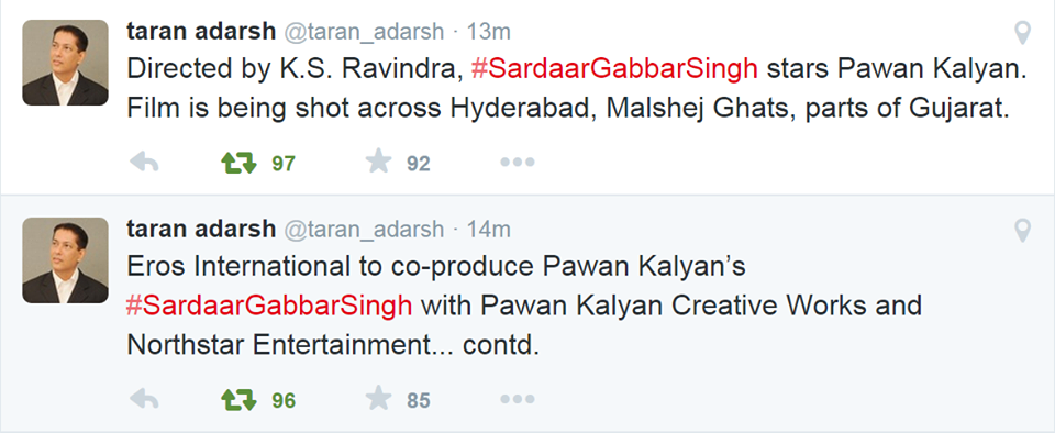 Taran Adarsh Tweets About Pawan Kalyan Sardaar