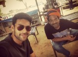 Varun Tej and Puri Jagannadh in Loafer Movie Sets
