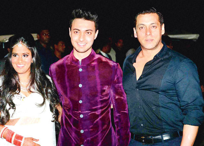 Arpita Khan, Aayush Sharma and Salman Khan