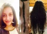 Renu Desai cuts shorts her hair for cancer patients