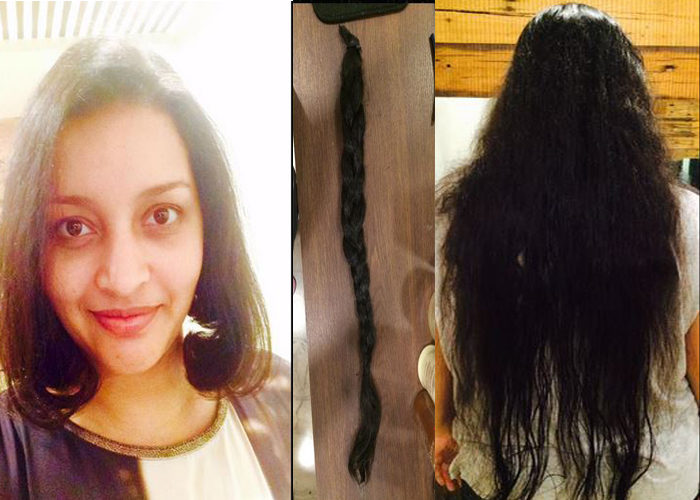 Renu Desai cuts shorts her hair for cancer patients