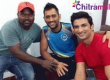 MS Dhoni Visits Sets of His Biopic