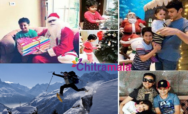 Mahesh Babu Family Clebrate Christmas in Swiss