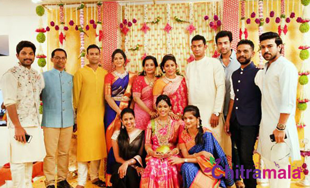 Mega Family at Srija Bride Making Ceremony