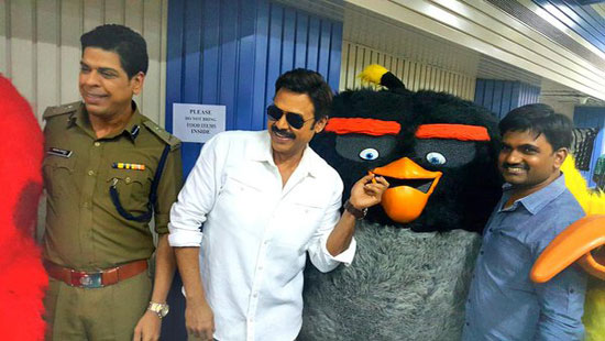 Venkatesh with Angry Birds