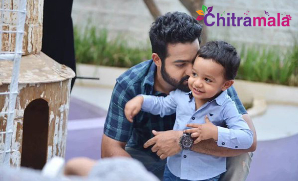 Jr NTR with his son from Janatha Garage Sets
