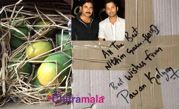 Nithin Gets Mangoes from Pawan Kalyan