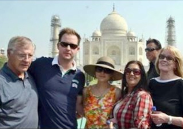Preity Zinta  at Taj Mahal with her family