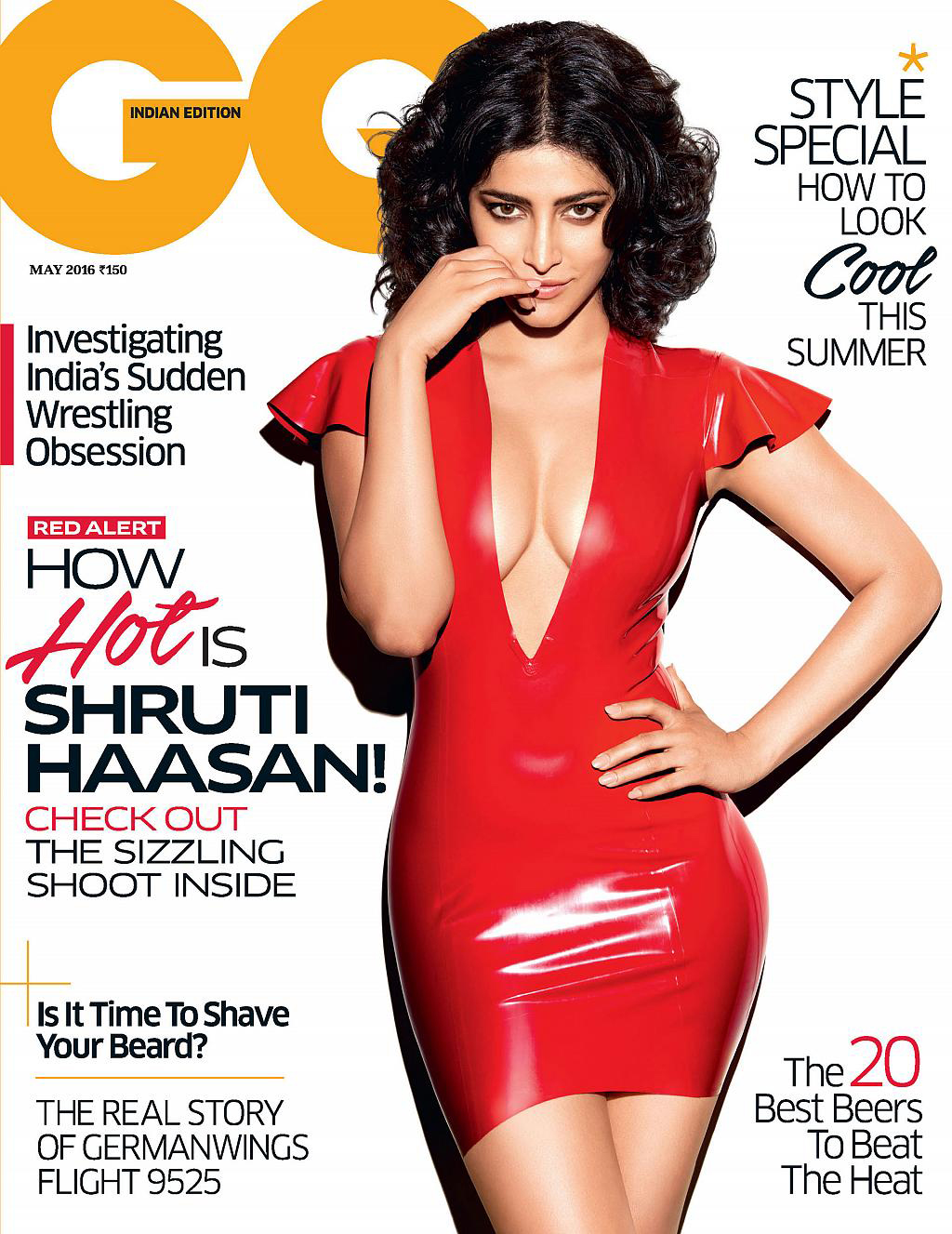 Shruti Haasan Hot Cleavage Show for GQ Magazine