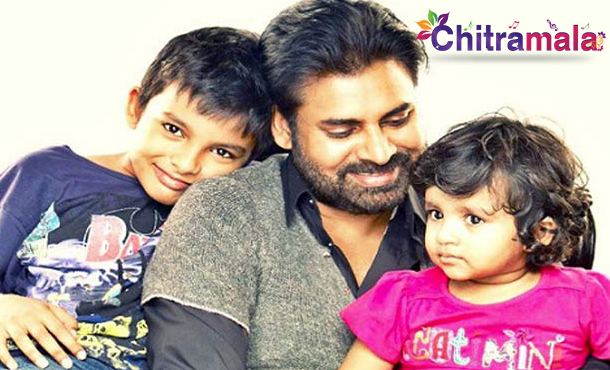 Pawan Kalyan with his kids