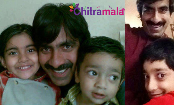 Ravi Teja With his son