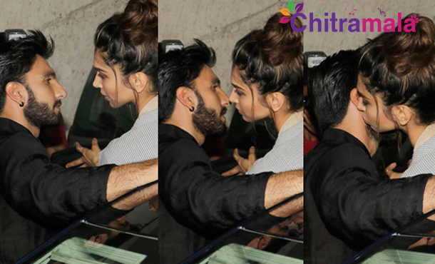 Ranveer Singh and Deepika Kiss