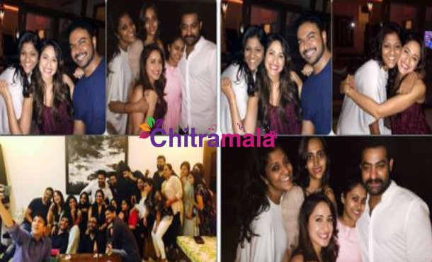Jr NTR Wife and Nara Rohit in a party