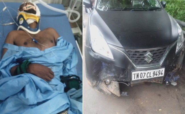Vikram Son Dhruv Car Accident Chennai